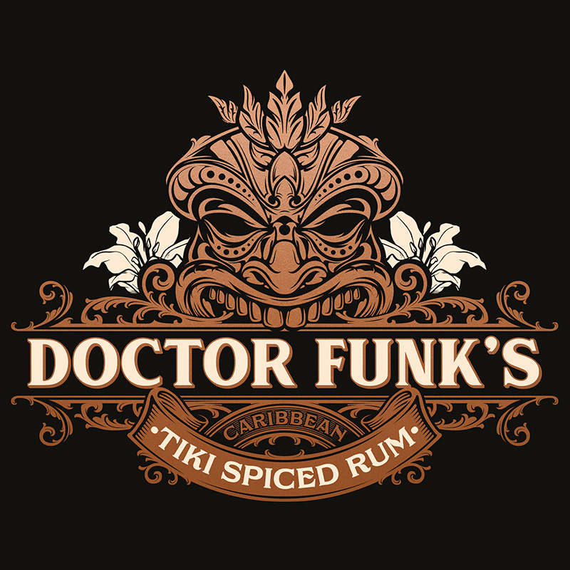 doctor funk's rum branding