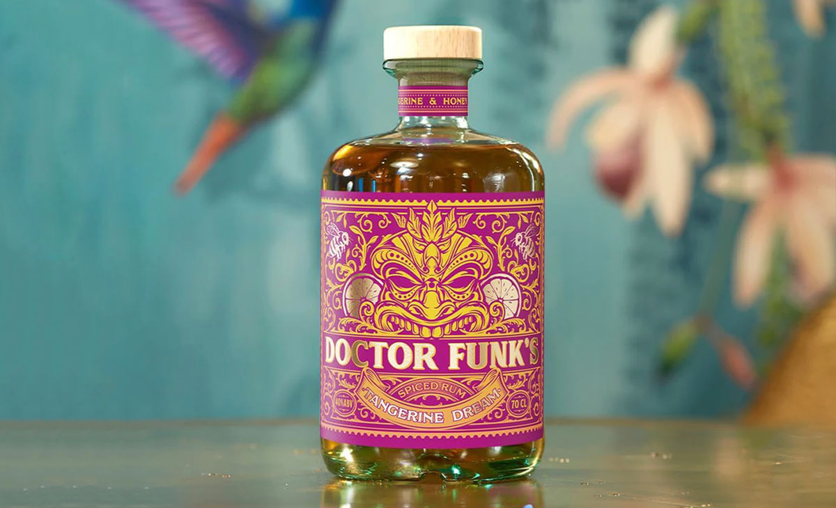 Doctor Funk's rum brand design