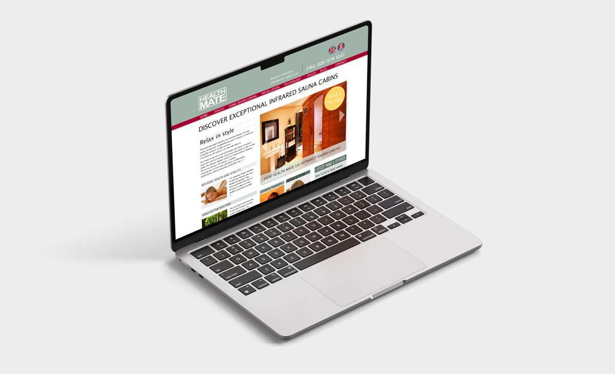 Website for Health Mate Saunas